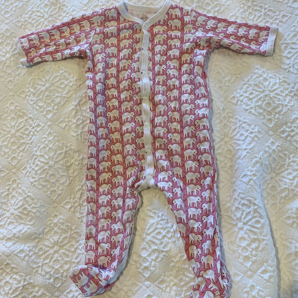 Roberta Roller Rabbit Pink Hathi Footed PJs